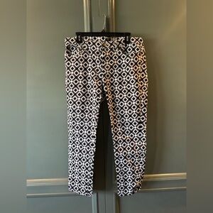 J. Crew Womens Black and White Geometric Pants